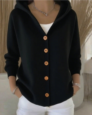Meryl | Hooded Button Cardigan