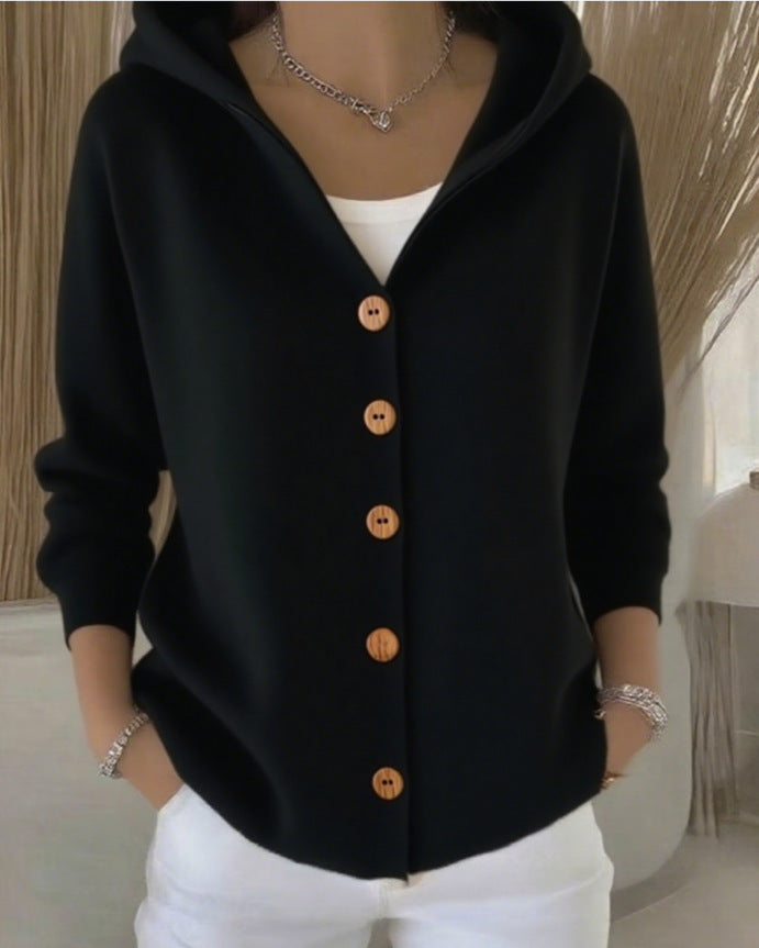 Meryl | Hooded Button Cardigan