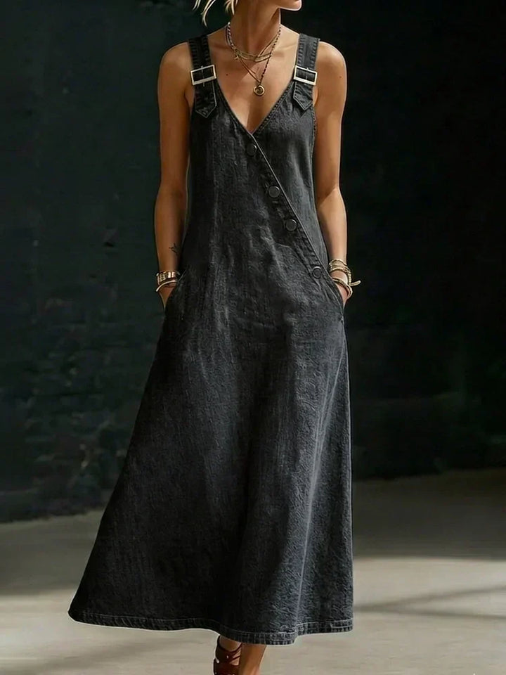 Mireia | Long Button Denim Dress