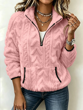 Mirella | Cable-Knit Half-Zip Sweater