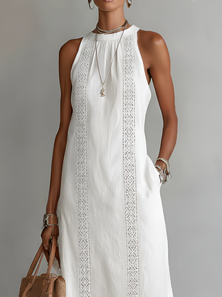 Noemi | Mandarin Collar Midi Dress