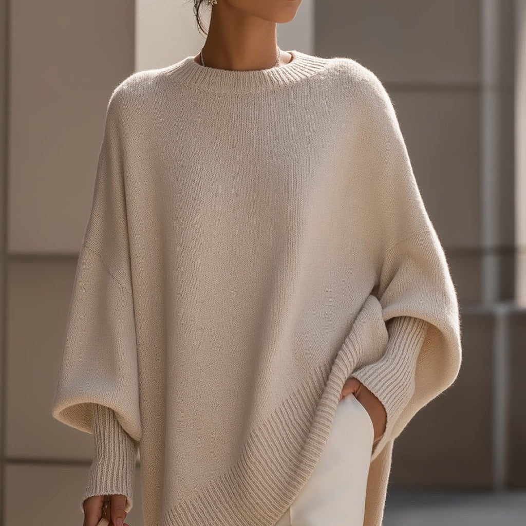 Isolde Oversized Drape Knit Sweater