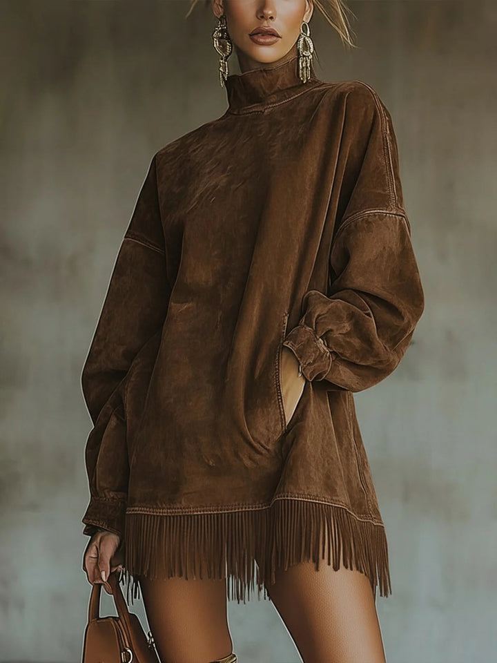Ombeline | Fringed Suede-Look Dress
