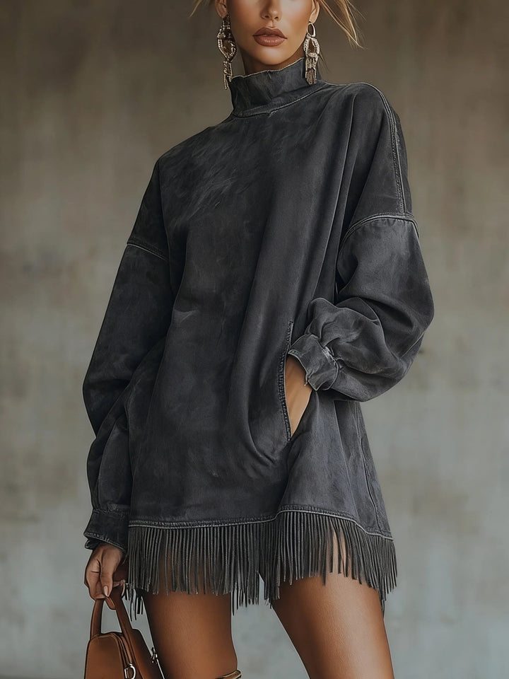 Ombeline | Fringed Suede-Look Dress