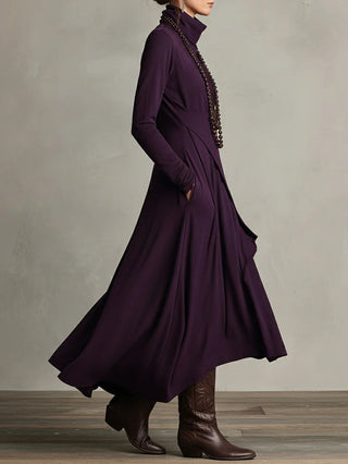 Ondine | Asymmetric Roll-Neck Maxi Dress