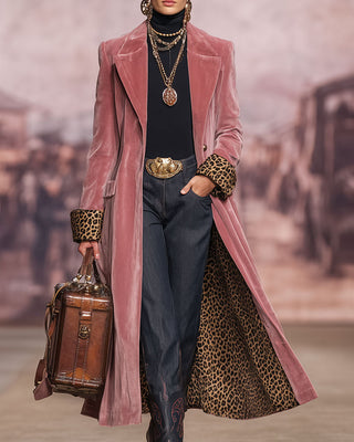 Ophelia | Velvet-Look Maxi Coat