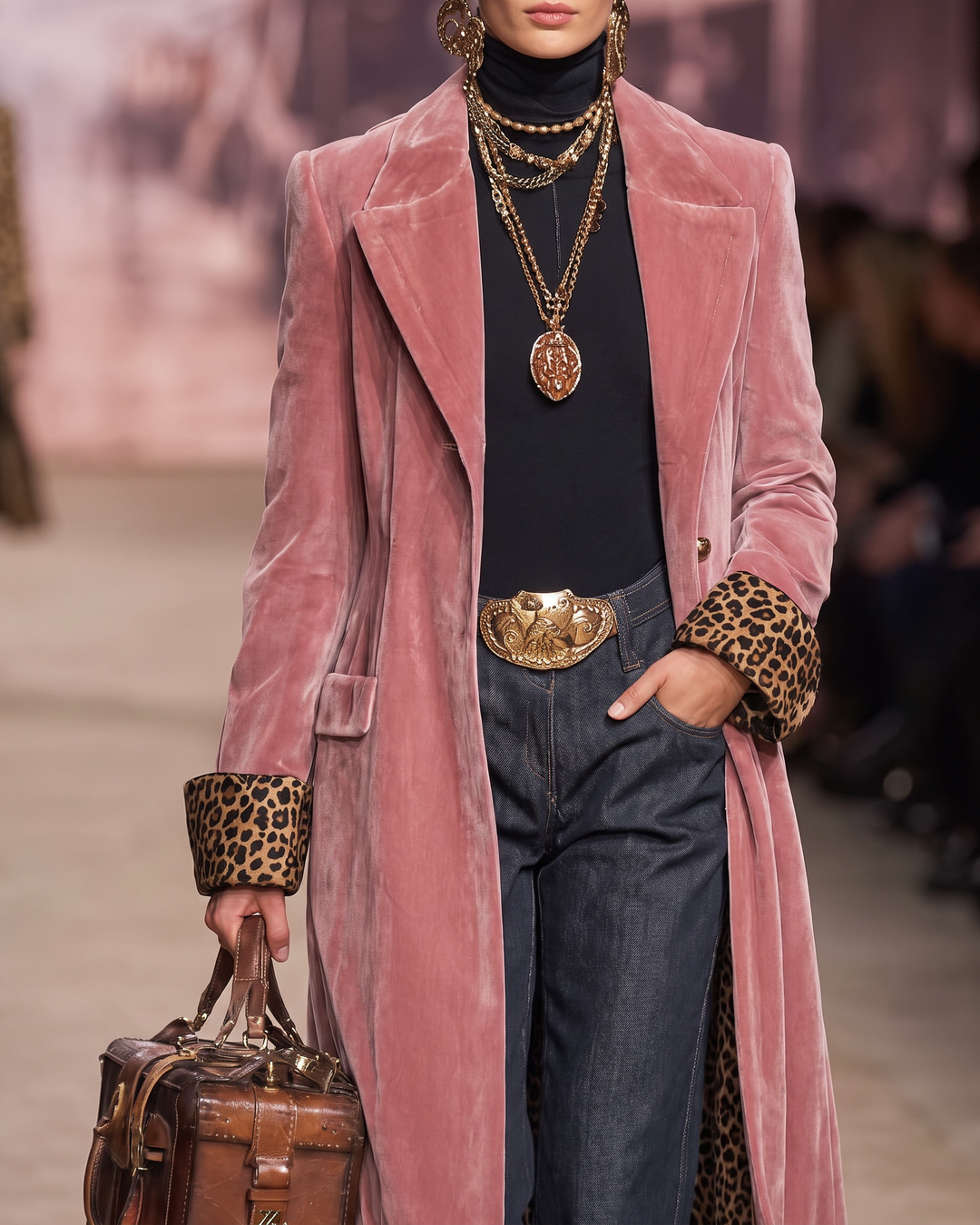 Ophelia | Velvet-Look Maxi Coat