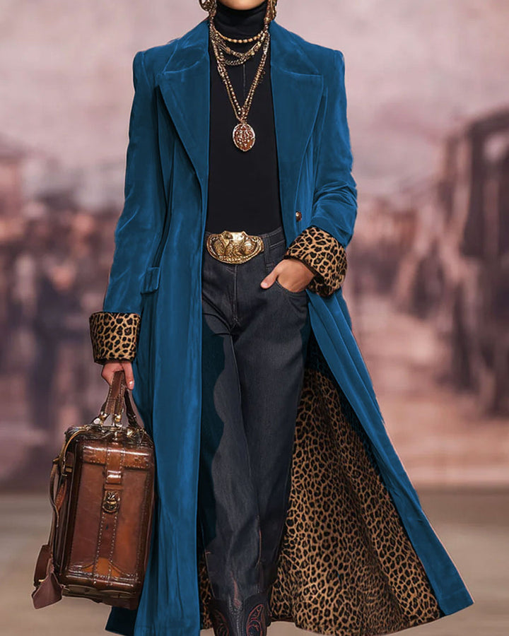 Ophelia | Velvet-Look Maxi Coat
