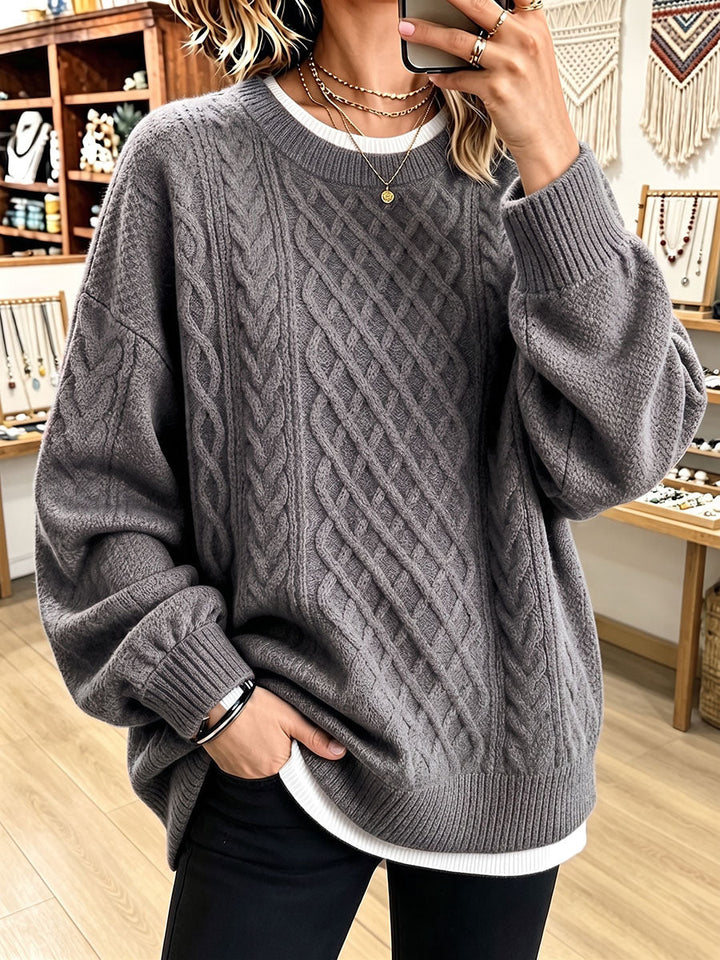 Odile Oversized Cable Knit Sweater