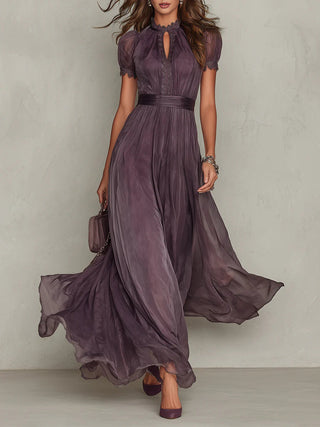 Ottilie | Purple Chiffon Maxi Dress