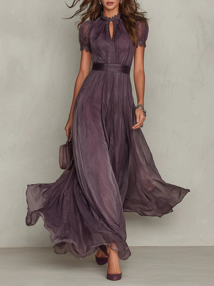 Ottilie | Purple Chiffon Maxi Dress