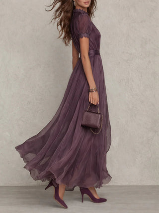 Ottilie | Purple Chiffon Maxi Dress