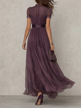 Ottilie | Purple Chiffon Maxi Dress