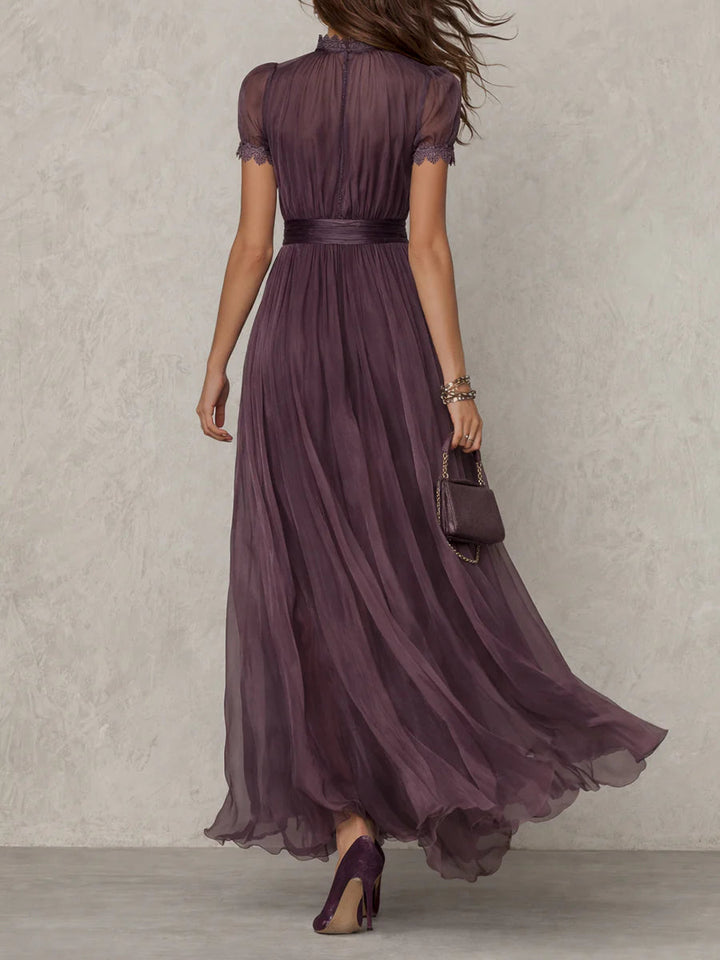 Ottilie | Purple Chiffon Maxi Dress