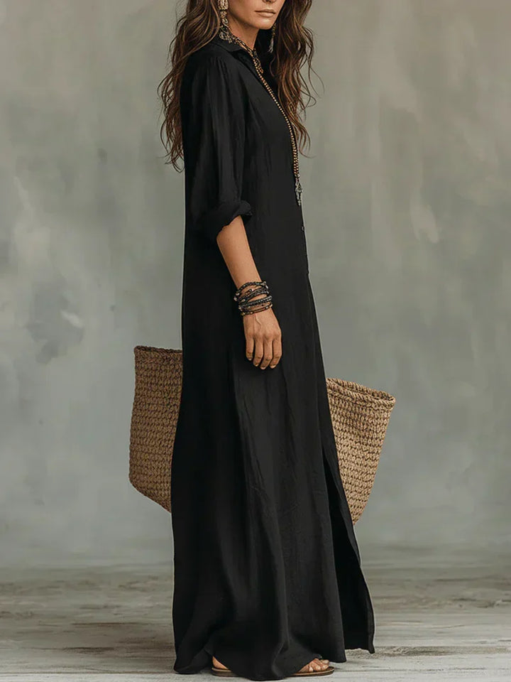 Paloma | Button-Front Maxi Shirt Dress