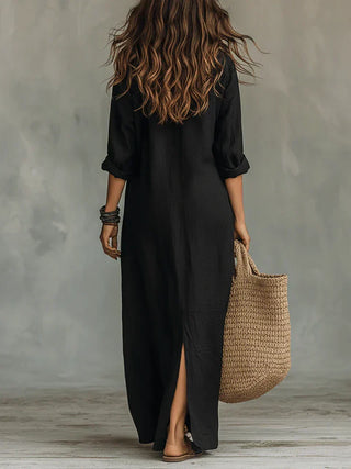 Paloma | Button-Front Maxi Shirt Dress
