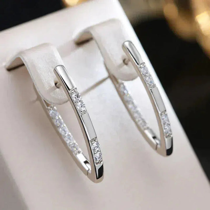 Pavé Bar Drop Earrings