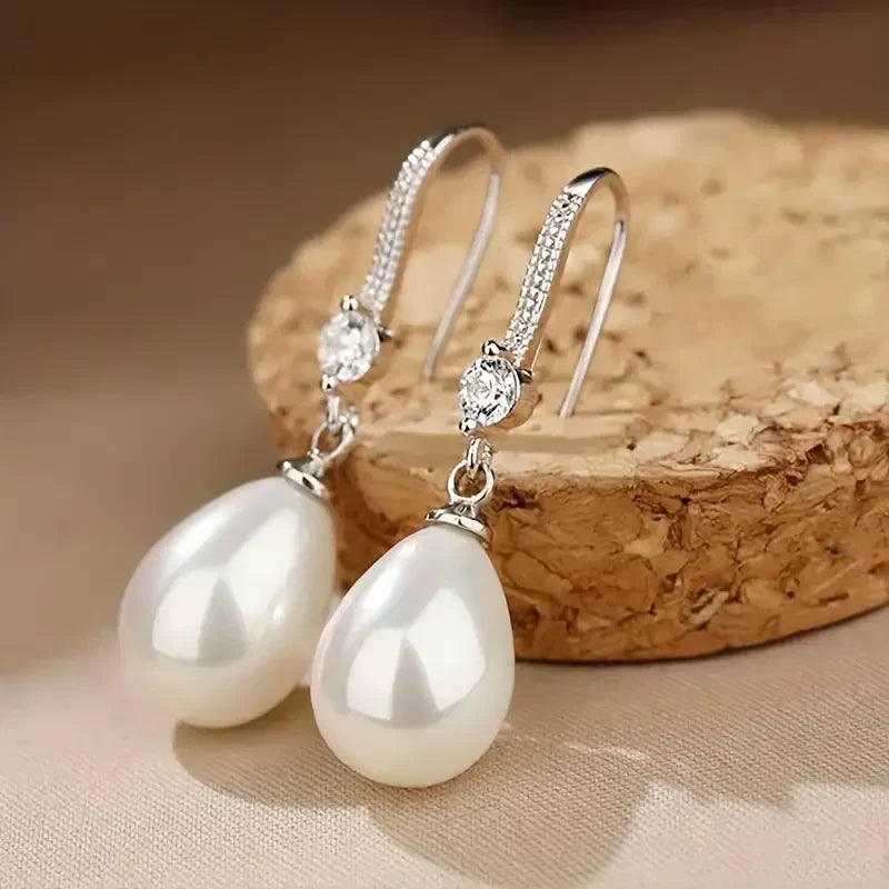 Pearl Drop Statement Earrings