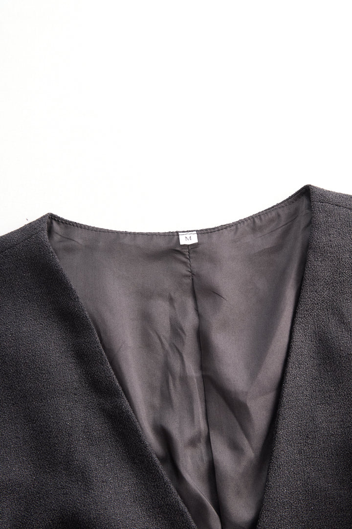 Pearl-Look Button Vest & Maxi Skirt Set