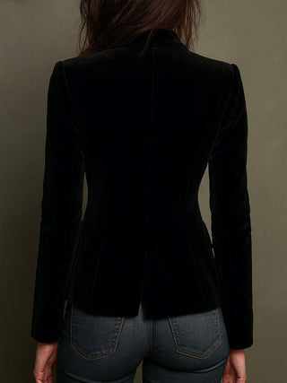 Philippa | Floral Embroidered Black Blazer