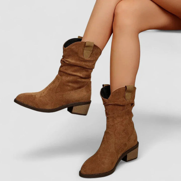 Phoebe | Slouchy Western Ankle Boots