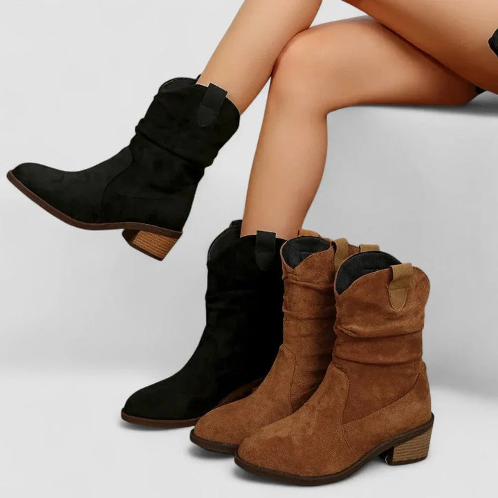 Phoebe | Slouchy Western Ankle Boots