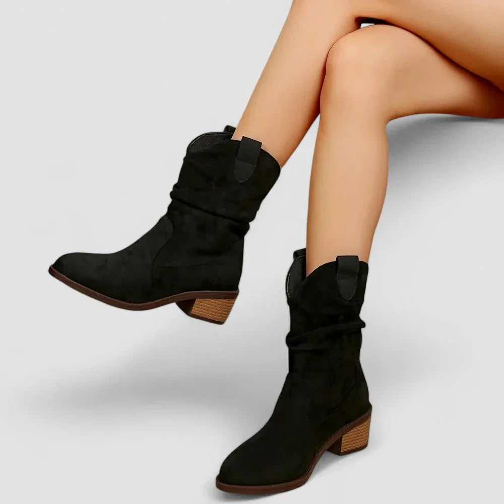 Phoebe | Slouchy Western Ankle Boots