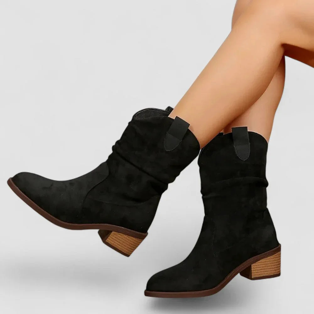 Phoebe | Slouchy Western Ankle Boots