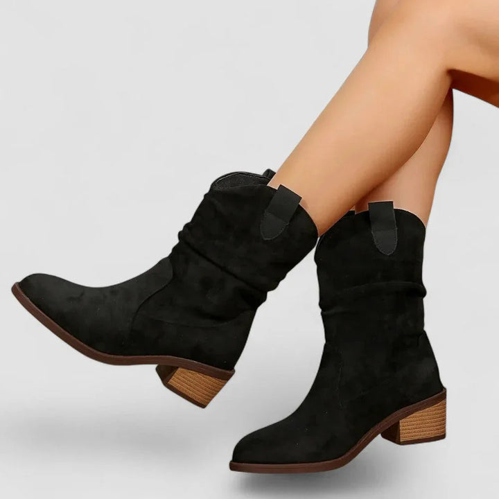 Phoebe | Slouchy Western Ankle Boots