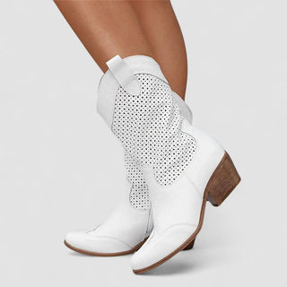 Rachel | Perforated Western Boots