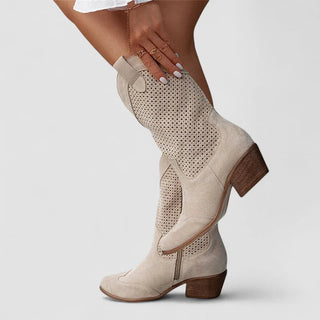 Rachel | Perforated Western Boots