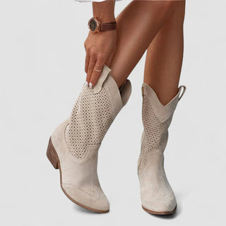 Rachel | Perforated Western Boots