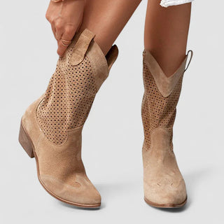 Rachel | Perforated Western Boots