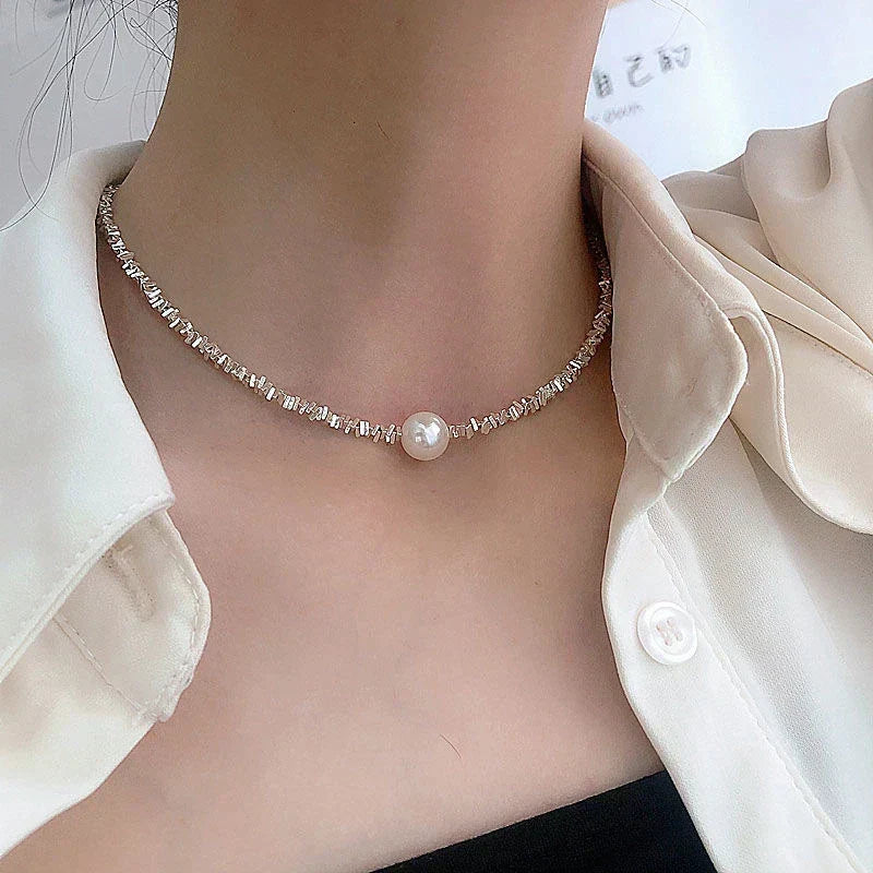 Radiant Pearl Tennis Necklace