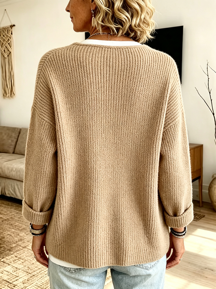 Ribbed Asymmetrical Knit Cardigan