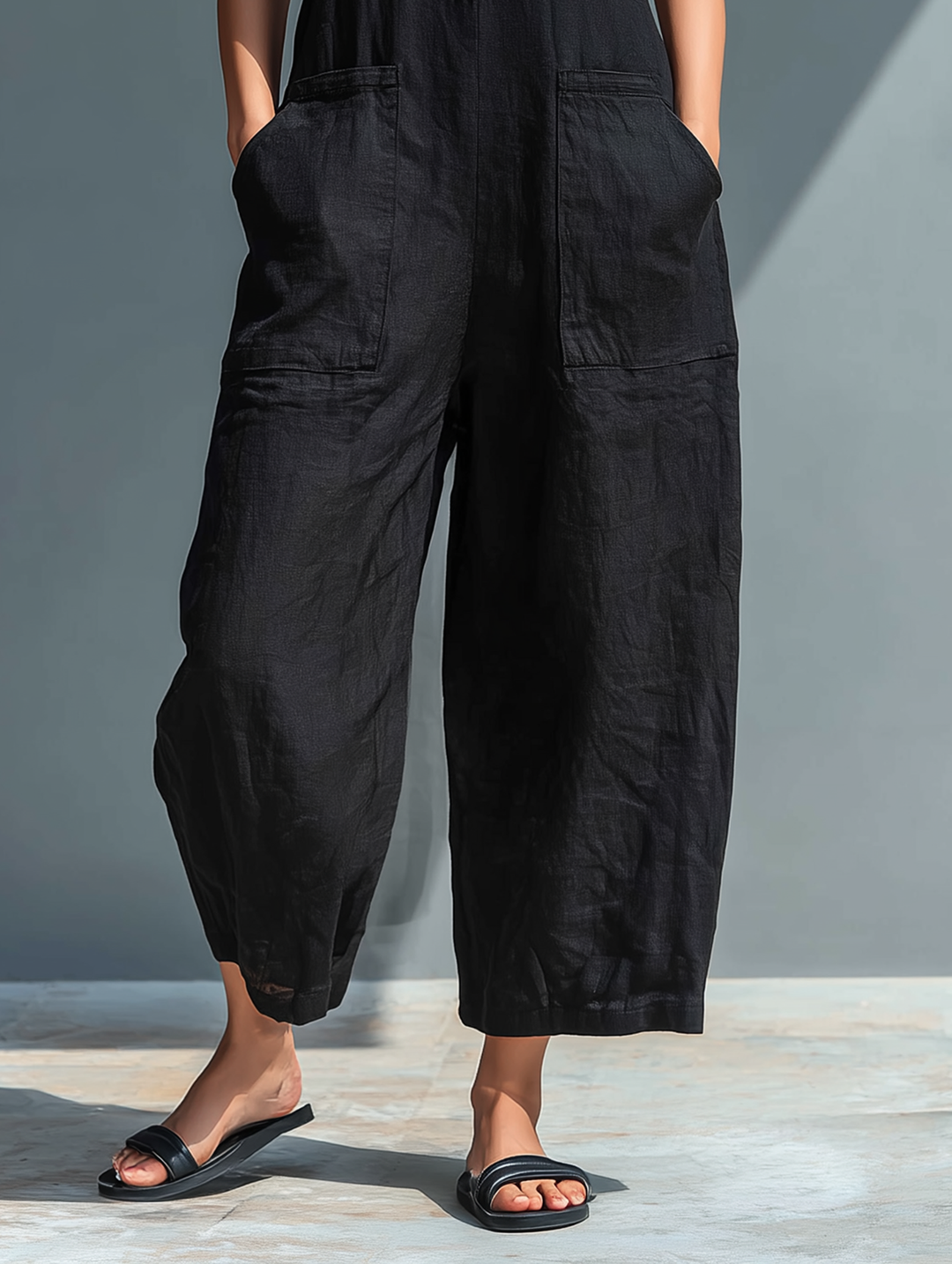 Rocio | Linen-Look Sleeveless Jumpsuit