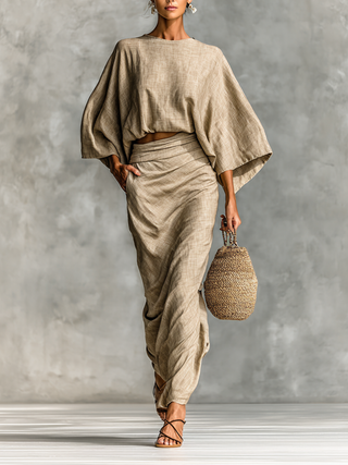 Romane | Batwing Top & Maxi Skirt Set
