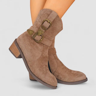 Rosa | Buckle Western Ankle Boots