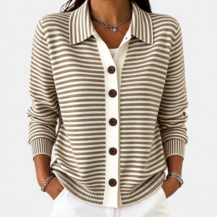 Rosalie | Striped Autumn Cardigan