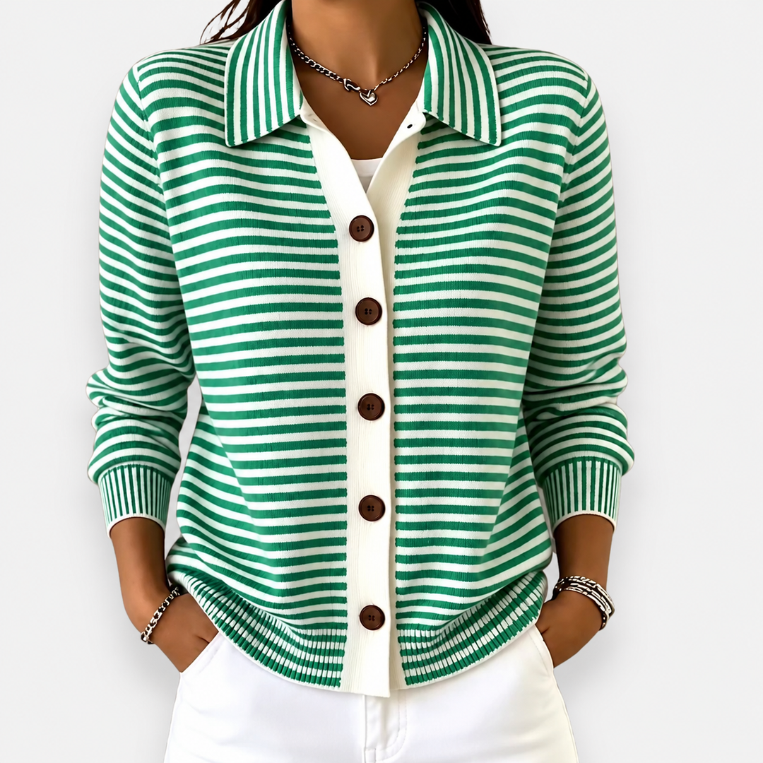 Rosalie | Striped Autumn Cardigan