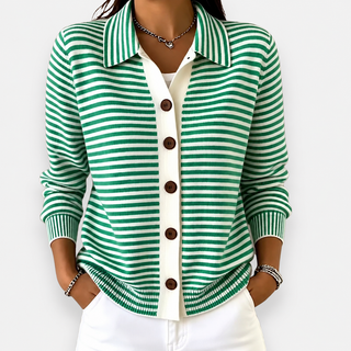 Rosalie | Striped Autumn Cardigan