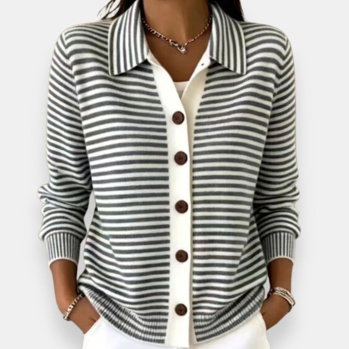Rosalie | Striped Autumn Cardigan