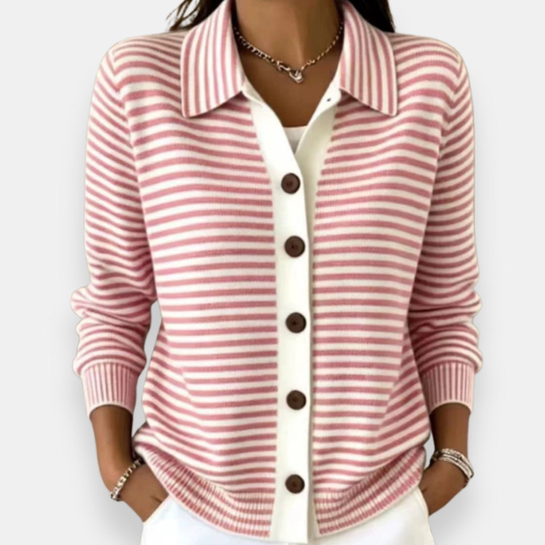Rosalie | Striped Autumn Cardigan