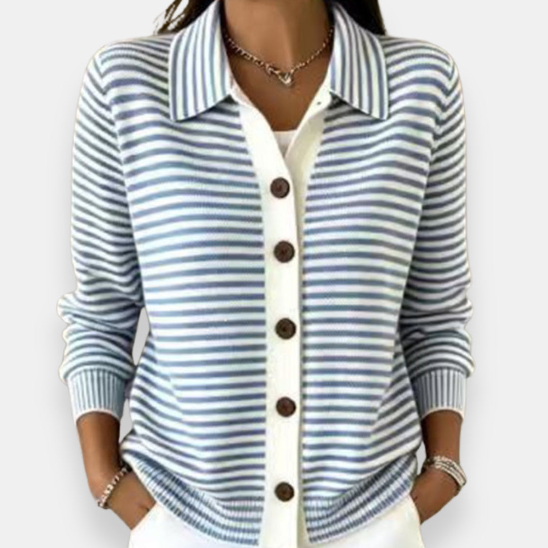 Rosalie | Striped Autumn Cardigan