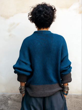 Signe | Colour-Block Chunky Knit Sweater