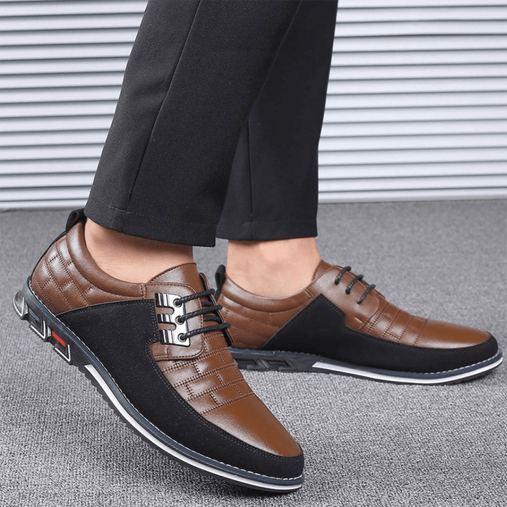 Silas | Stitched Leather-Look Sneaker