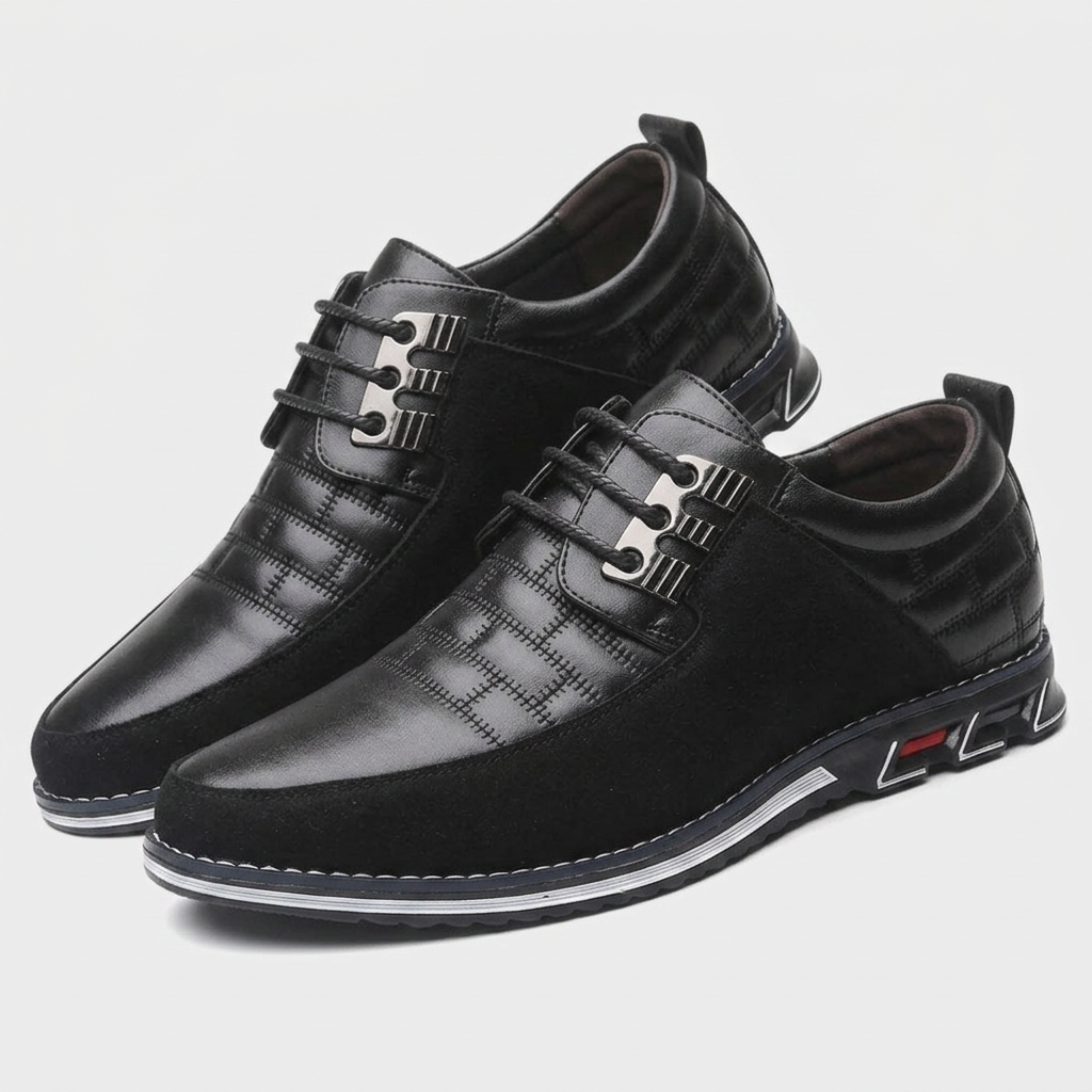 Silas | Stitched Leather-Look Sneaker