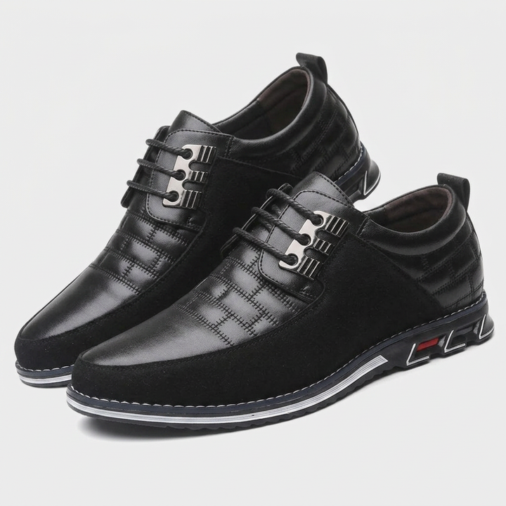 Silas | Stitched Leather-Look Sneaker