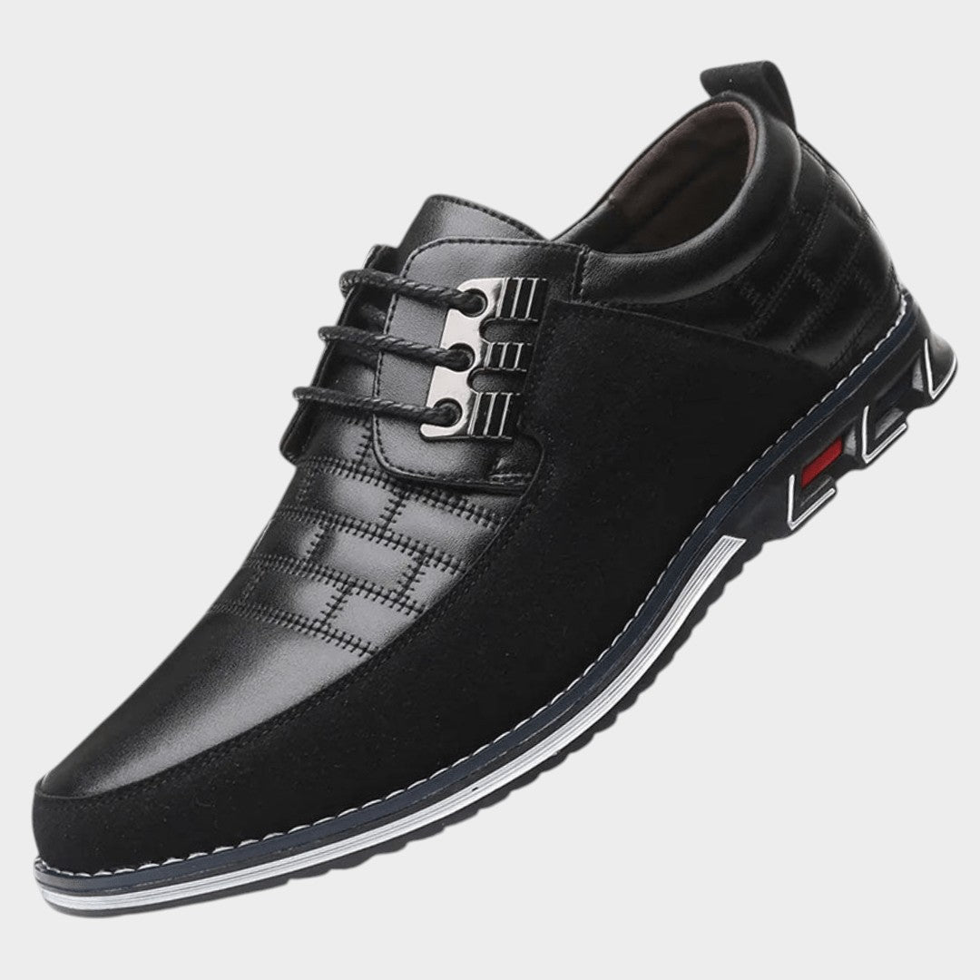 Silas | Stitched Leather-Look Sneaker