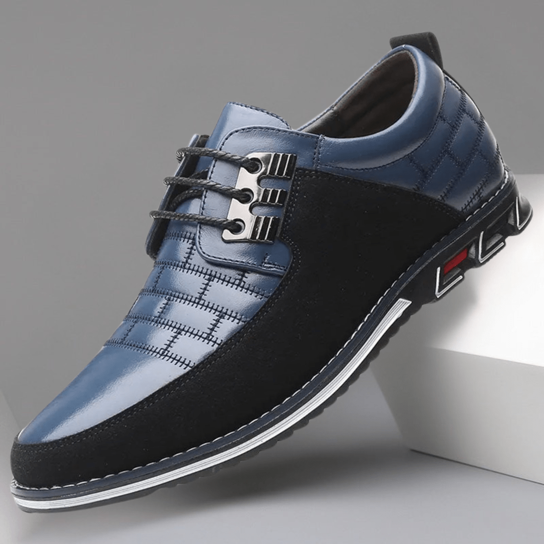 Silas | Stitched Leather-Look Sneaker